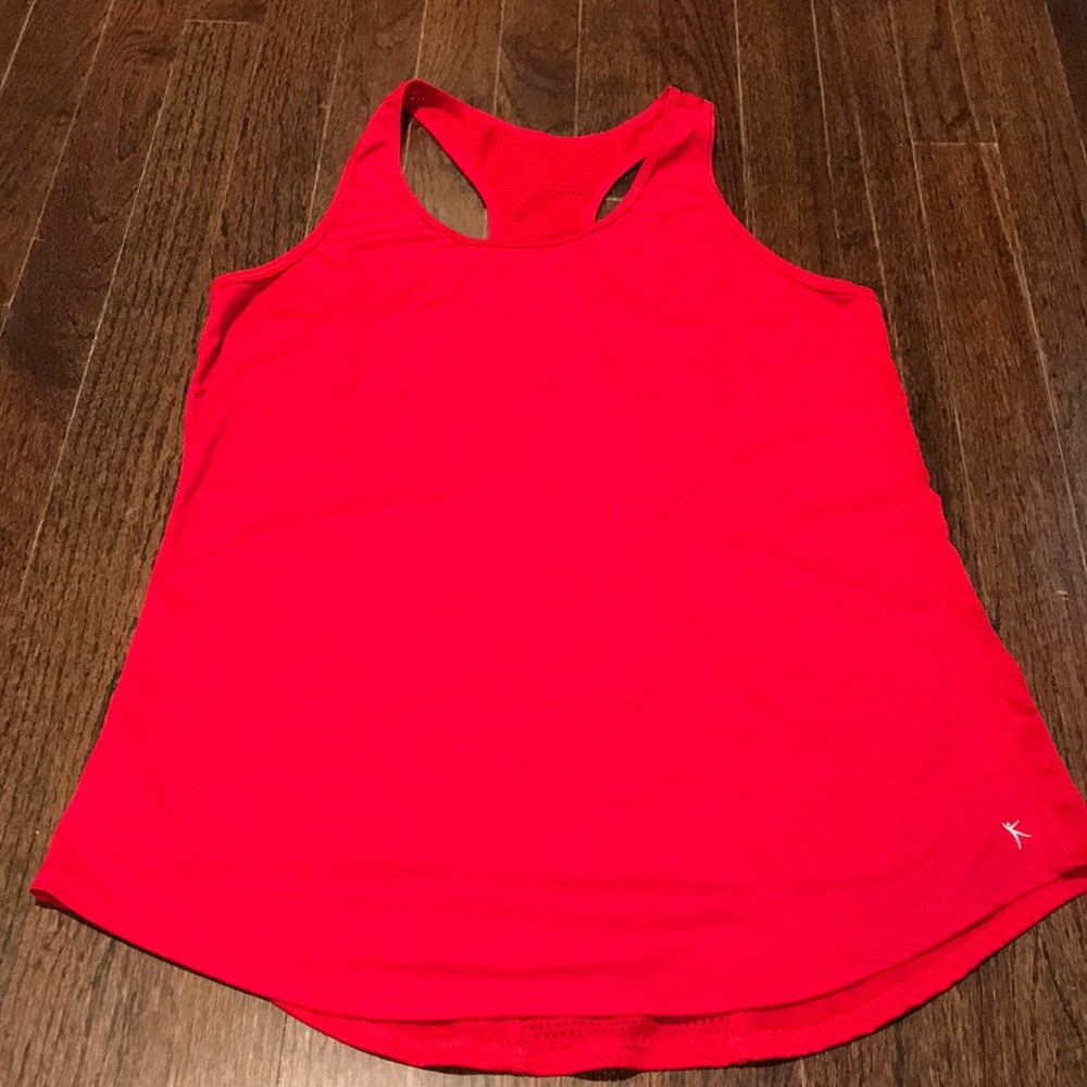 Red workout top